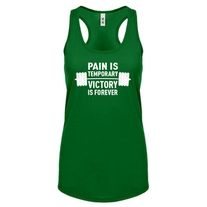 Racerback Pain is Temporary Victory is Forever Womens Tank Top