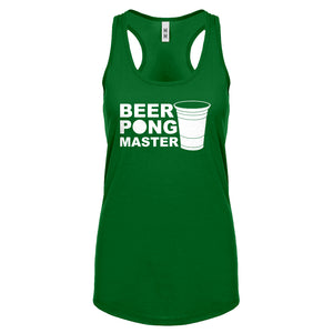 Racerback Beer Pong Master Womens Tank Top