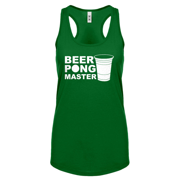 Racerback Beer Pong Master Womens Tank Top