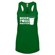 Racerback Beer Pong Master Womens Tank Top