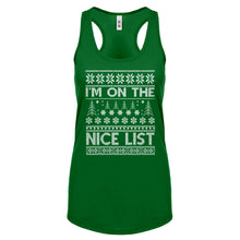 Racerback Im on the Nice List Womens Tank Top