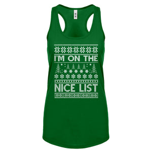 Racerback Im on the Nice List Womens Tank Top