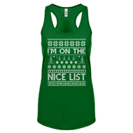 Racerback Im on the Nice List Womens Tank Top