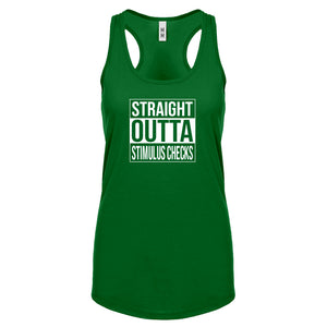 Straight Outta Stimulus Checks Womens Racerback Tank Top