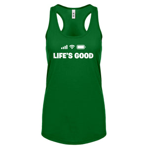 Life's Good Womens Racerback Tank Top
