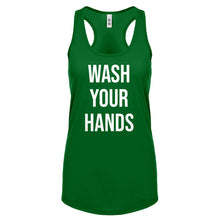 WASH YOUR HANDS Womens Racerback Tank Top