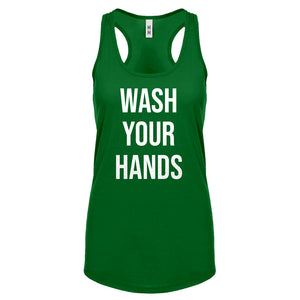 WASH YOUR HANDS Womens Racerback Tank Top