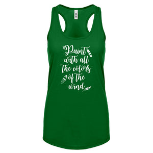 Racerback Paint with all the Colors of the Wind Womens Tank Top