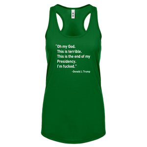 This is the End of my Presidency Womens Racerback Tank Top