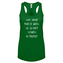 Racerback No Great Women Artists Womens Tank Top