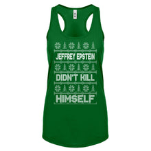 Jeffrey Epstein Ugly Christmas Sweater Womens Racerback Tank Top