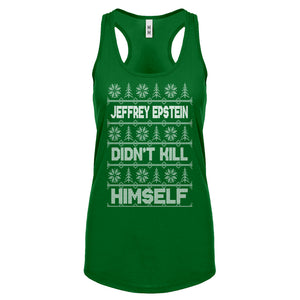 Jeffrey Epstein Ugly Christmas Sweater Womens Racerback Tank Top
