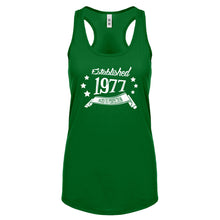 Racerback Established 1977 Womens Tank Top