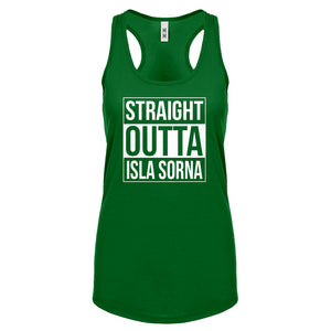 Racerback Straight Outta Isla Sorna Womens Tank Top