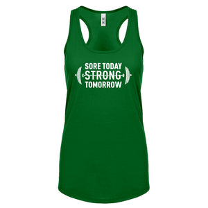 Racerback Sore Today Strong Tomorrow Womens Tank Top
