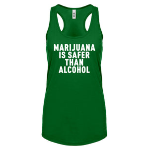 Racerback Marijuana is Safer Womens Tank Top