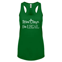 Racerback Relax Gringo I'm Legal Sombrero Womens Tank Top