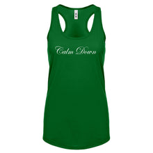 CALM DOWN Womens Racerback Tank Top