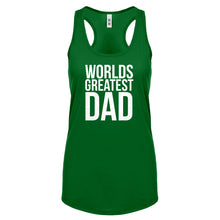 Racerback Worlds Greatest Dad Womens Tank Top