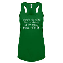 Racerback Back to Bed Womens Tank Top
