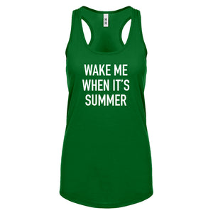 Wake me When its Summer Womens Racerback Tank Top