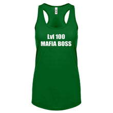 Lvl 100 Mafia Boss Womens Racerback Tank Top