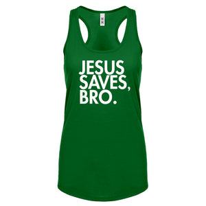 Racerback Jesus Saves Bro Womens Tank Top