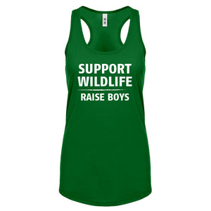 Support Wildlife Raise Boys Womens Racerback Tank Top