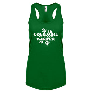 Cold Girl Winter Womens Racerback Tank Top