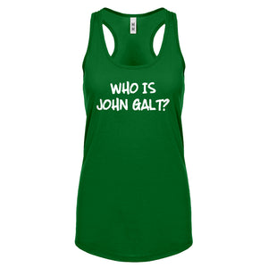 Who is John Galt? Womens Racerback Tank Top