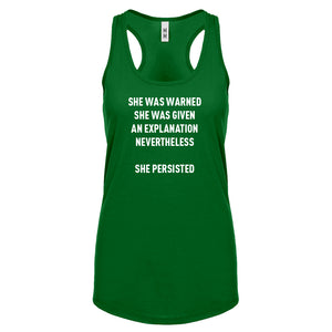 Racerback She Persisted Venus Fist Womens Tank Top