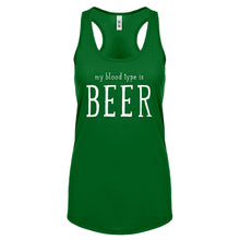 My Blood Type is Beer Womens Racerback Tank Top