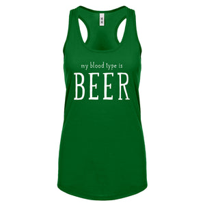 My Blood Type is Beer Womens Racerback Tank Top
