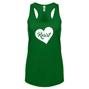 Racerback Resist Heart Womens Tank Top