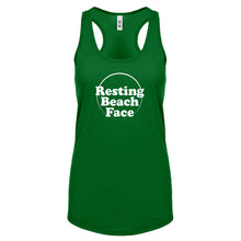 Resting Beach Face Womens Racerback Tank Top