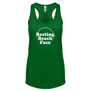 Resting Beach Face Womens Racerback Tank Top