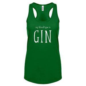 My Blood Type is Gin Womens Racerback Tank Top