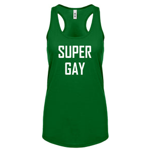 Super Gay Womens Racerback Tank Top