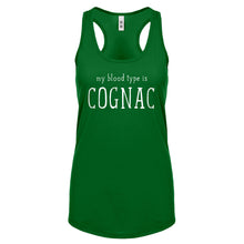 My Blood Type is Cognac Womens Racerback Tank Top