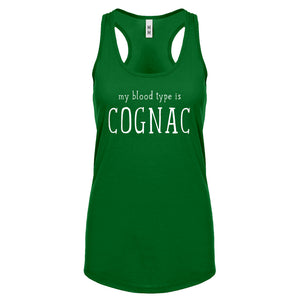 My Blood Type is Cognac Womens Racerback Tank Top