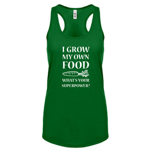 Racerback I Grow My Own Food Womens Tank Top