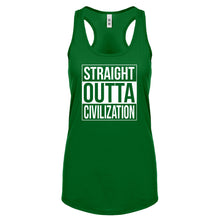 Straight Outta Civilization Womens Racerback Tank Top