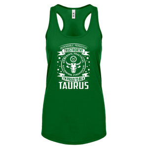 Racerback Taurus Astrology Zodiac Sign Womens Tank Top