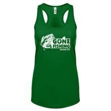 Racerback Gone Fishin Womens Tank Top