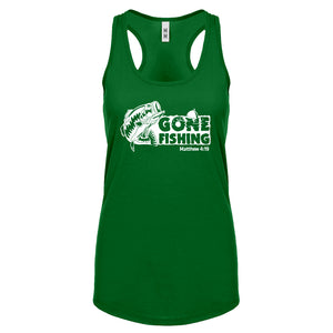 Racerback Gone Fishin Womens Tank Top