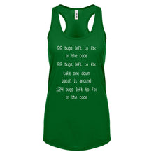 Racerback 99 Bugs in the Code Womens Tank Top