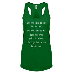 Racerback 99 Bugs in the Code Womens Tank Top