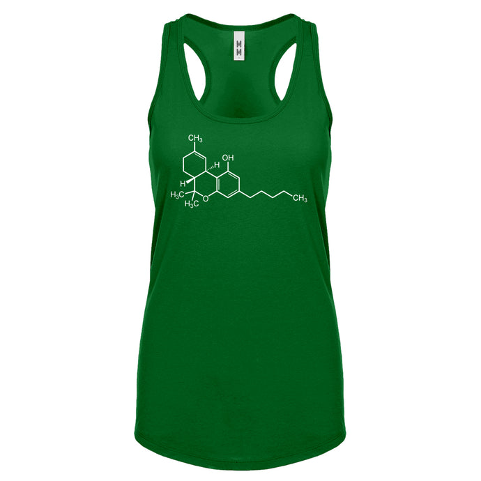 Racerback THC Molecule Womens Tank Top