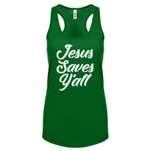 Jesus Saves Yall Womens Racerback Tank Top