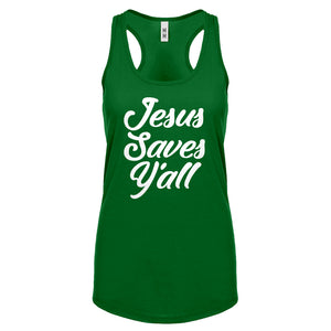 Jesus Saves Yall Womens Racerback Tank Top